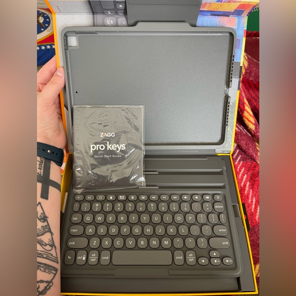 ZAGG pro keys for iPad 10.2 inch generation 7, 8, and 9. Brand new.